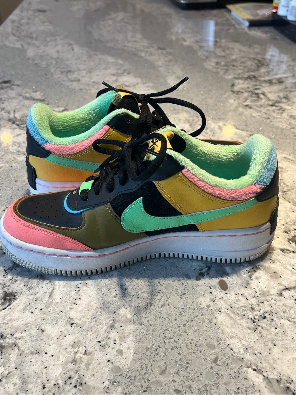 NEW Nike Air Force 1 Shadow SE Solar Flare Atomic Pink Women's Size 7 - Picture 7 of 10